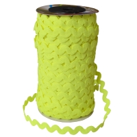 Zigzagband 8/9mm (25 m), Neon Geel 75